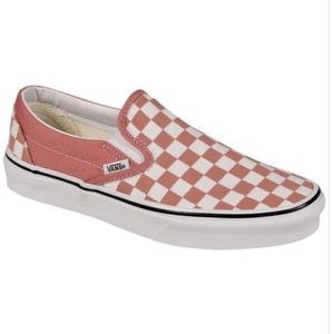 Checkered slip on vans